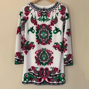 Tibi Vintage Long Sleeve Shift Dress Boho M